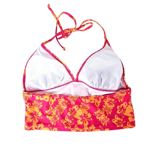 Womens Size Large Floral Halter Tankini Swimsuit Set Tropical Hawaiian Print - Picture 4 of 7